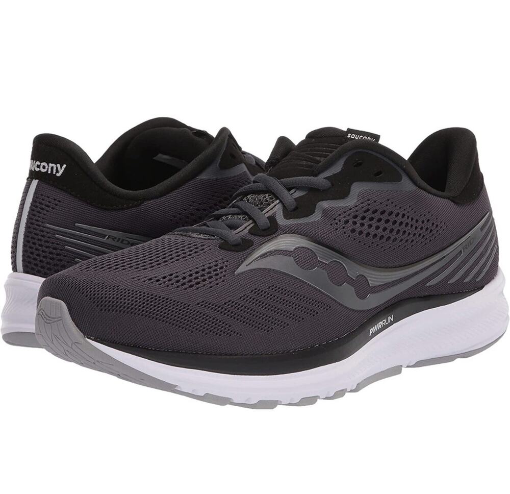 SAUCONY Ride Running Race Shoes Charcoal Black Womens 9.5 New Fast Shipping